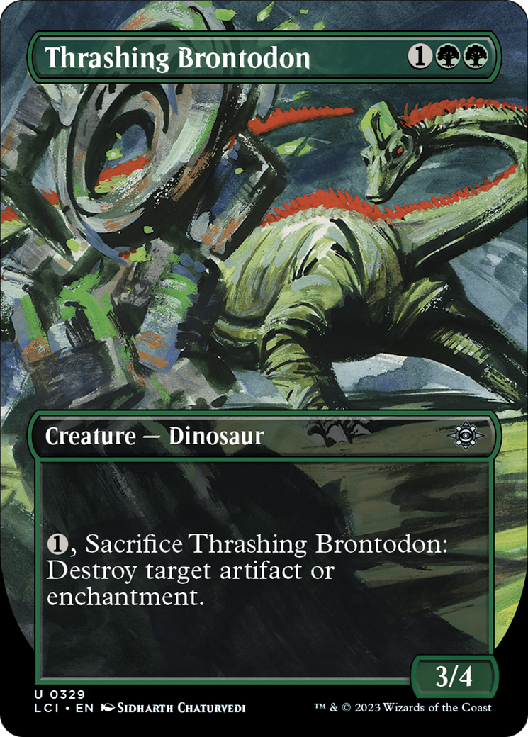 Thrashing Brontodon (Borderless) [The Lost Caverns of Ixalan] | Exor Games Bridgewater