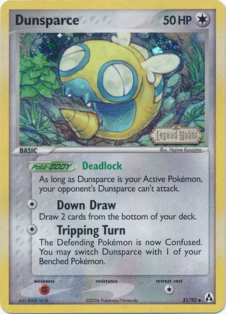 Dunsparce (31/92) (Stamped) [EX: Legend Maker] | Exor Games Bridgewater