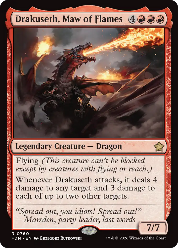 Drakuseth, Maw of Flames (0760) [Foundations] | Exor Games Bridgewater