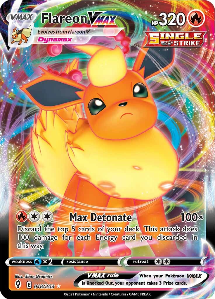 Flareon VMAX (018/203) [Sword & Shield: Evolving Skies] | Exor Games Bridgewater