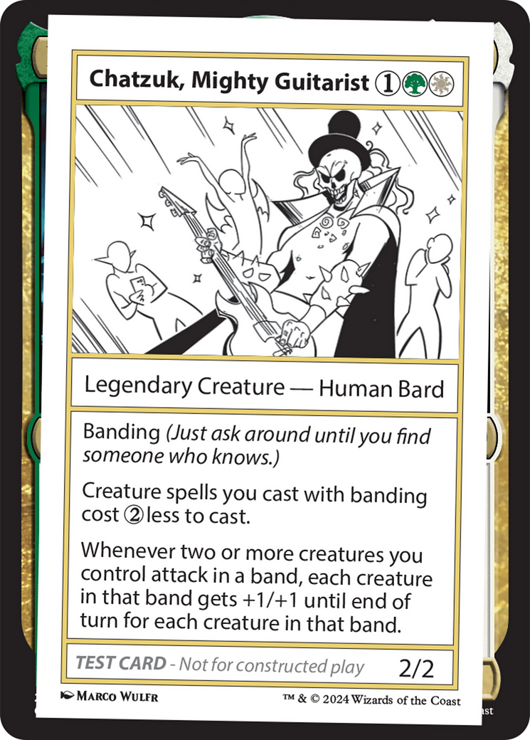 Chatzuk, Mighty Guitarist [Mystery Booster 2 Playtest Cards] | Exor Games Bridgewater