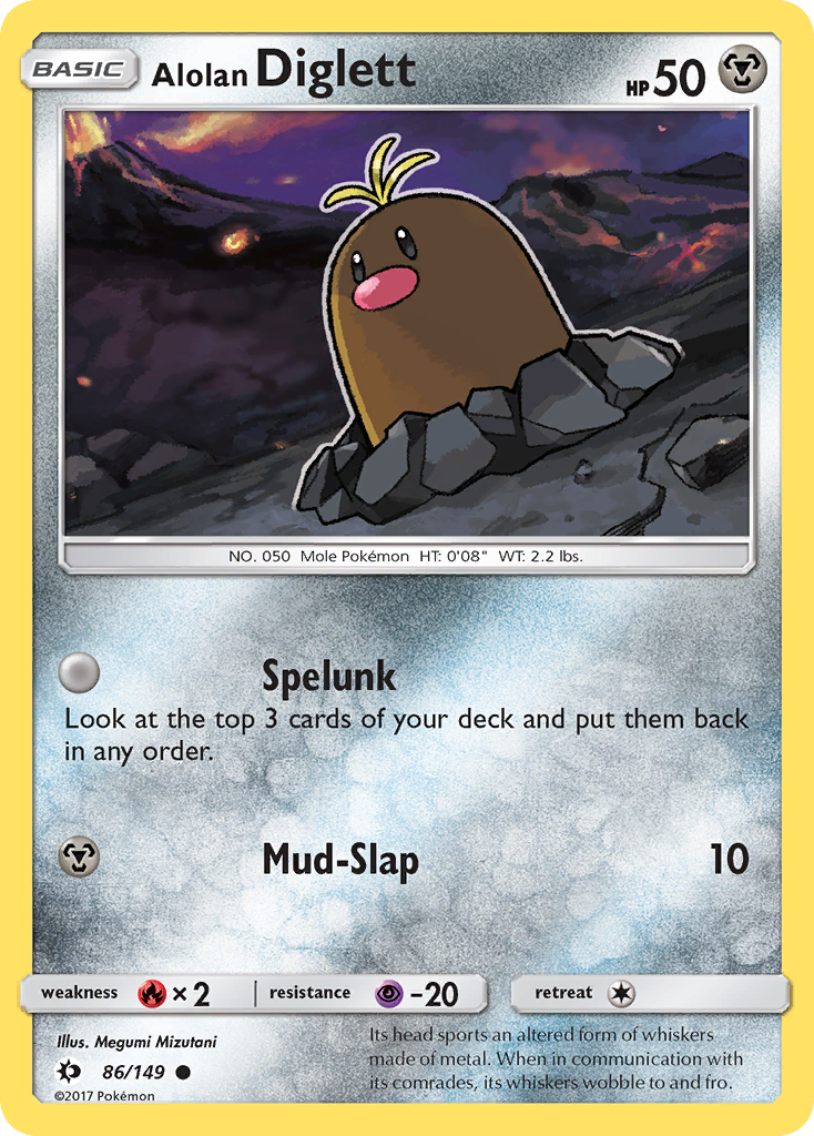 Alolan Diglett (86/149) [Sun & Moon: Base Set] | Exor Games Bridgewater