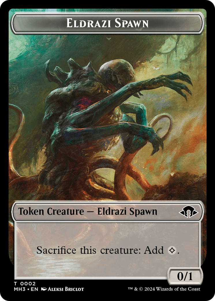 Eldrazi Spawn // Phyrexian Golem Double-Sided Token [Modern Horizons 3 Tokens] | Exor Games Bridgewater