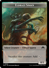 Eldrazi Spawn // Fish Double-Sided Token [Modern Horizons 3 Tokens] | Exor Games Bridgewater