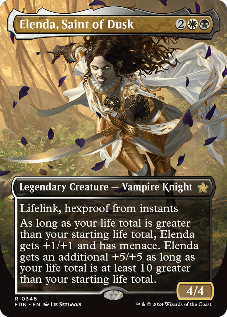 Elenda, Saint of Dusk (Borderless) [Foundations] | Exor Games Bridgewater