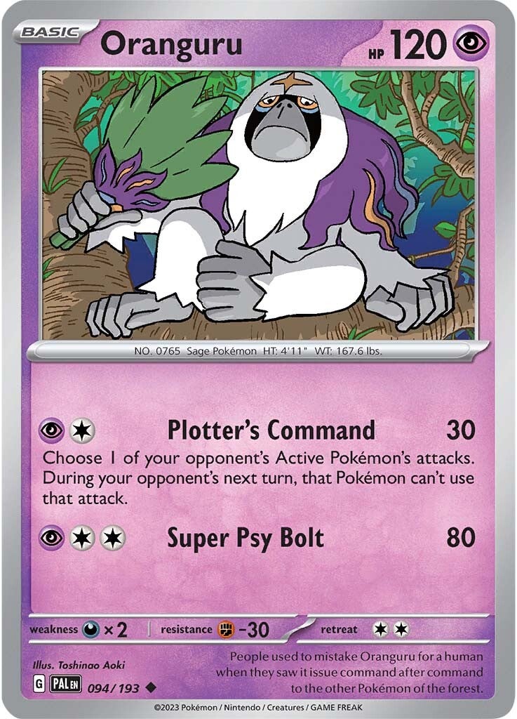 Oranguru (094/193) [Scarlet & Violet: Paldea Evolved] | Exor Games Bridgewater