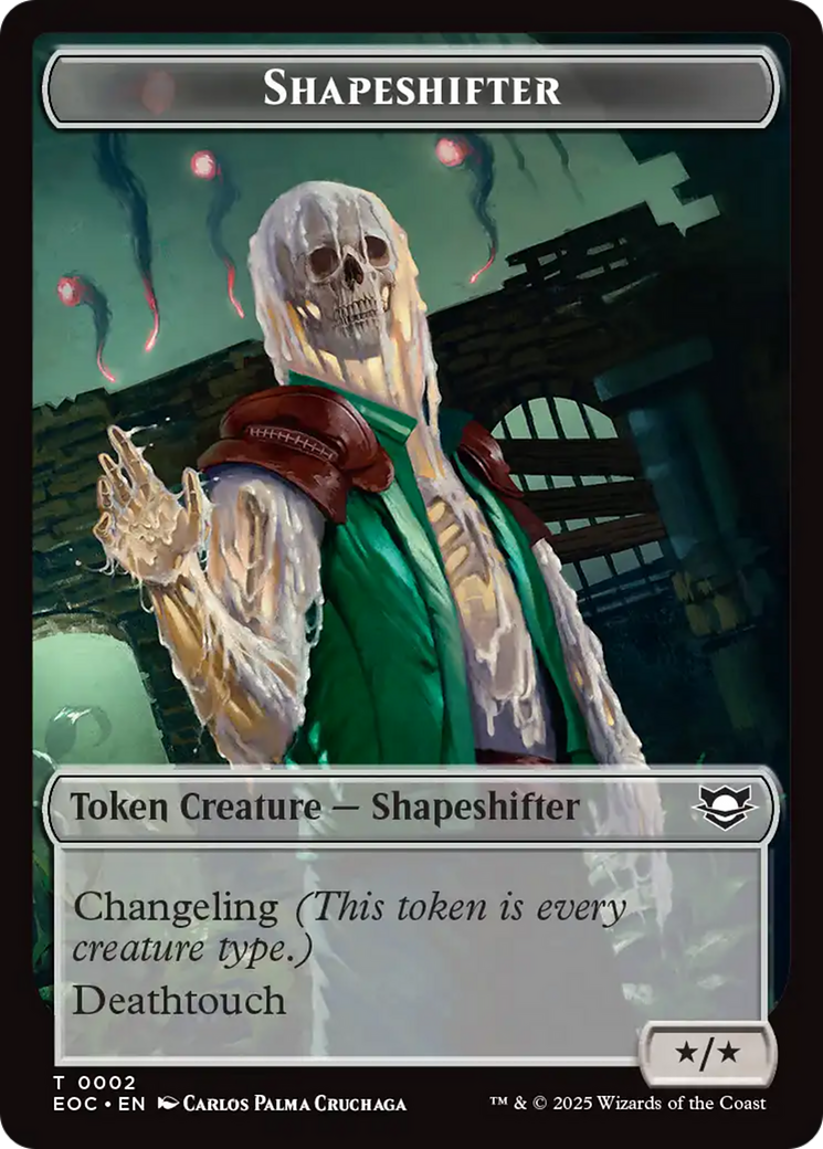 Shapeshifter // Golem (0013) Double-Sided Token [Edge of Eternities Commander Tokens] | Exor Games Bridgewater