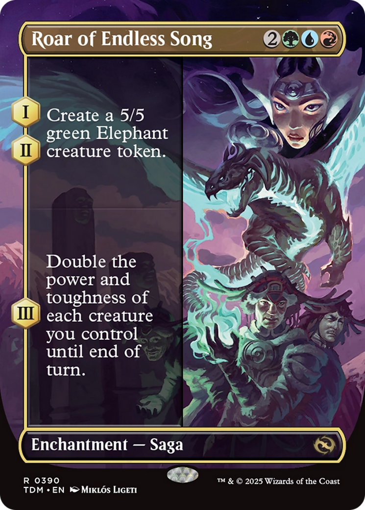 Roar of Endless Song (Borderless) [Tarkir: Dragonstorm] | Exor Games Bridgewater