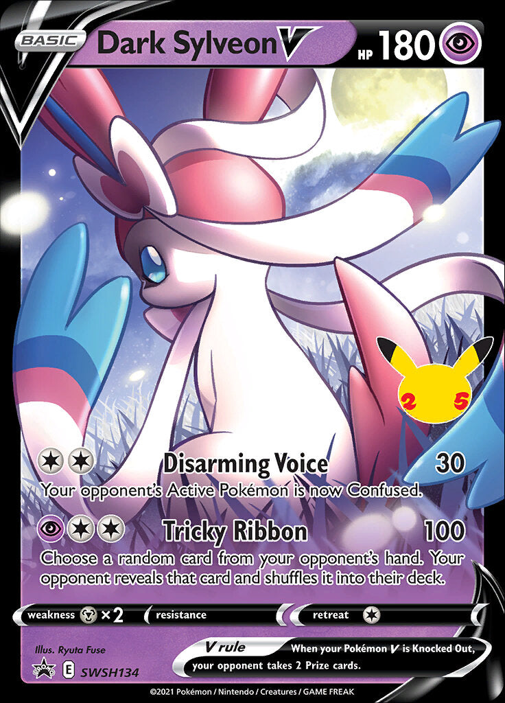 Dark Sylveon V (SWSH134) (Celebrations) [Sword & Shield: Black Star Promos] | Exor Games Bridgewater