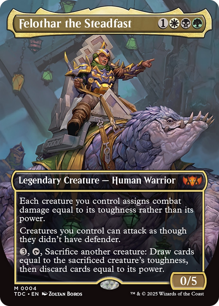 Felothar the Steadfast (Borderless) [Tarkir: Dragonstorm Commander] | Exor Games Bridgewater