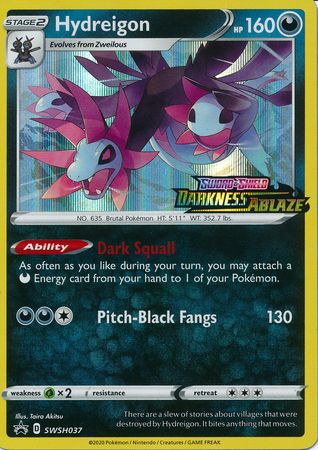 Hydreigon (SWSH037) (Prerelease Promo) [Sword & Shield: Black Star Promos] | Exor Games Bridgewater