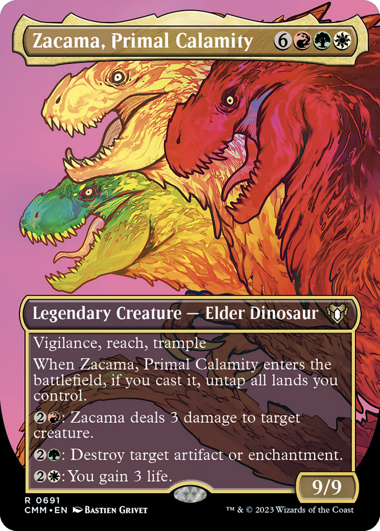 Zacama, Primal Calamity (Borderless Profile) [Commander Masters] | Exor Games Bridgewater