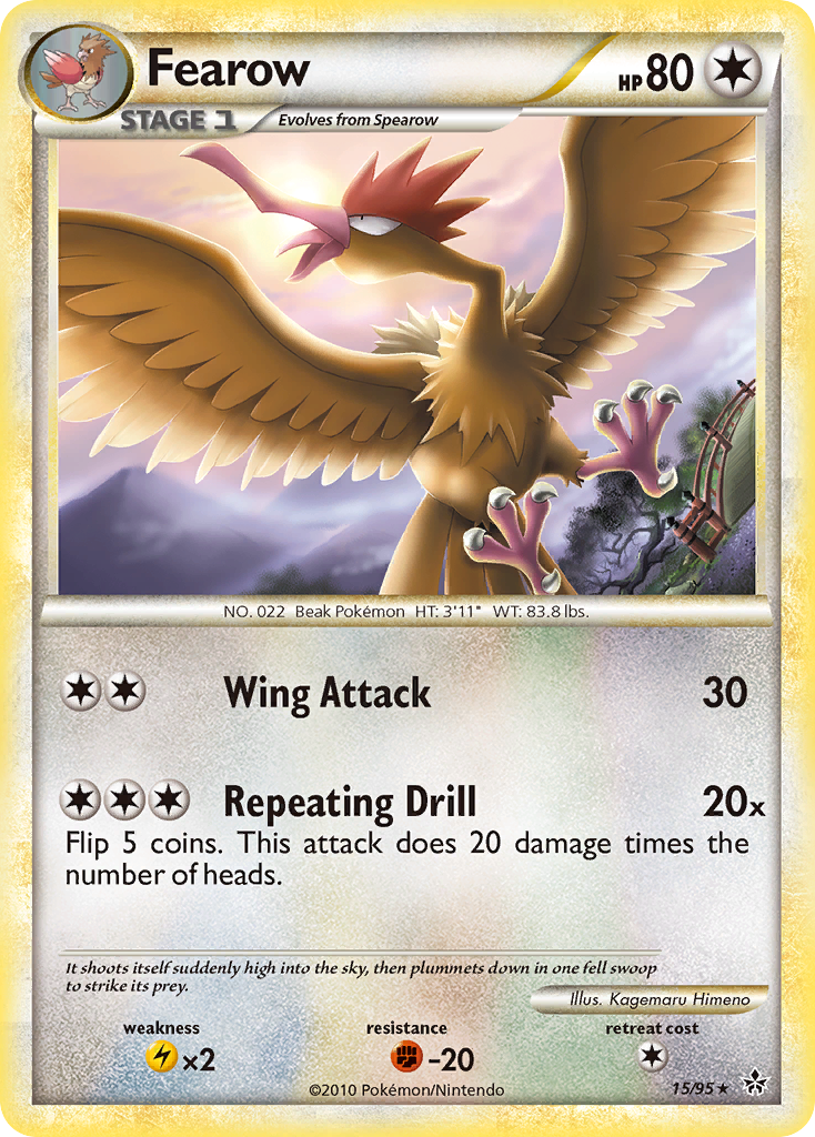 Fearow (15/95) [HeartGold & SoulSilver: Unleashed] | Exor Games Bridgewater