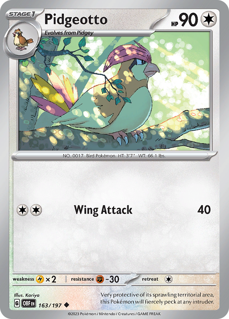 Pidgeotto (163/197) [Scarlet & Violet: Obsidian Flames] | Exor Games Bridgewater
