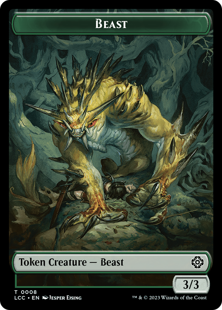 Beast // Merfolk (0003) Double-Sided Token [The Lost Caverns of Ixalan Commander Tokens] | Exor Games Bridgewater