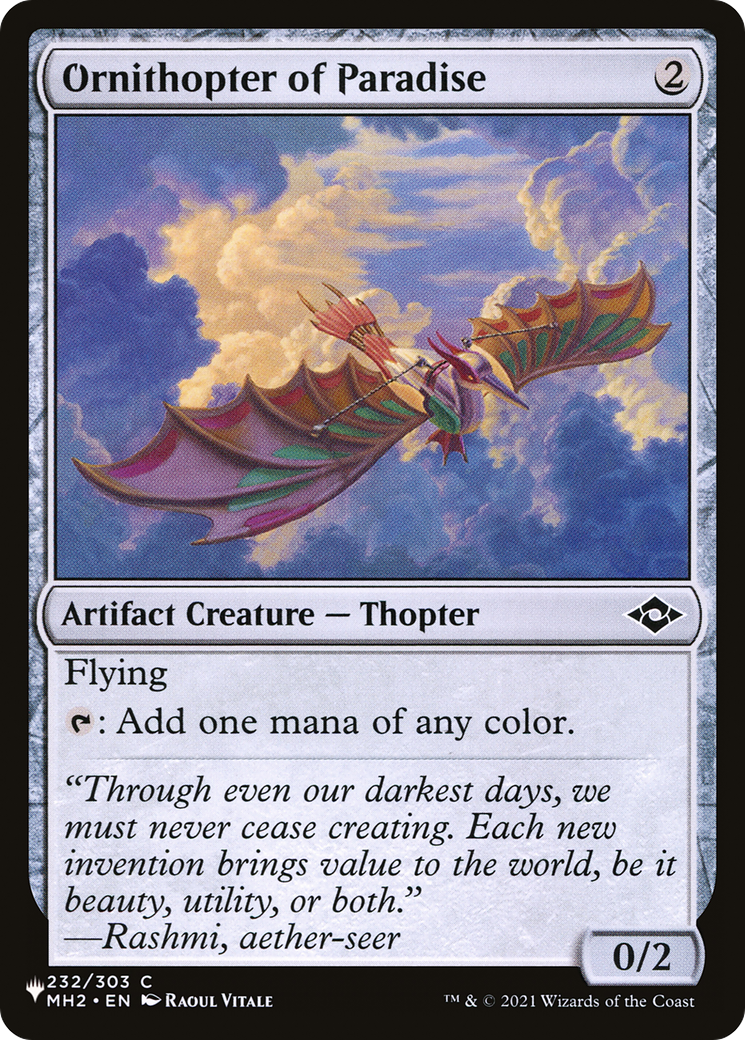 Ornithopter of Paradise [The List] | Exor Games Bridgewater