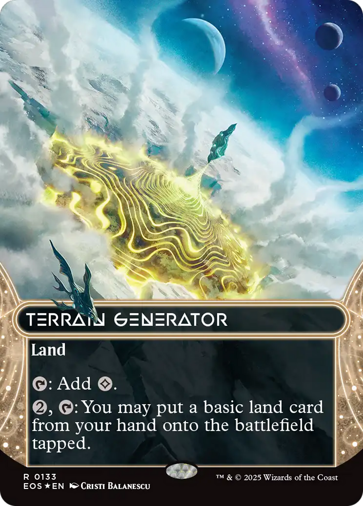 Terrain Generator (0133) (Borderless) (Galaxy Foil) [Edge of Eternities: Stellar Sights] | Exor Games Bridgewater
