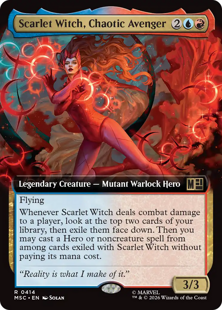 Scarlet Witch, Chaotic Avenger (Extended Art) [Marvel Super Heroes Commander] | Exor Games Bridgewater