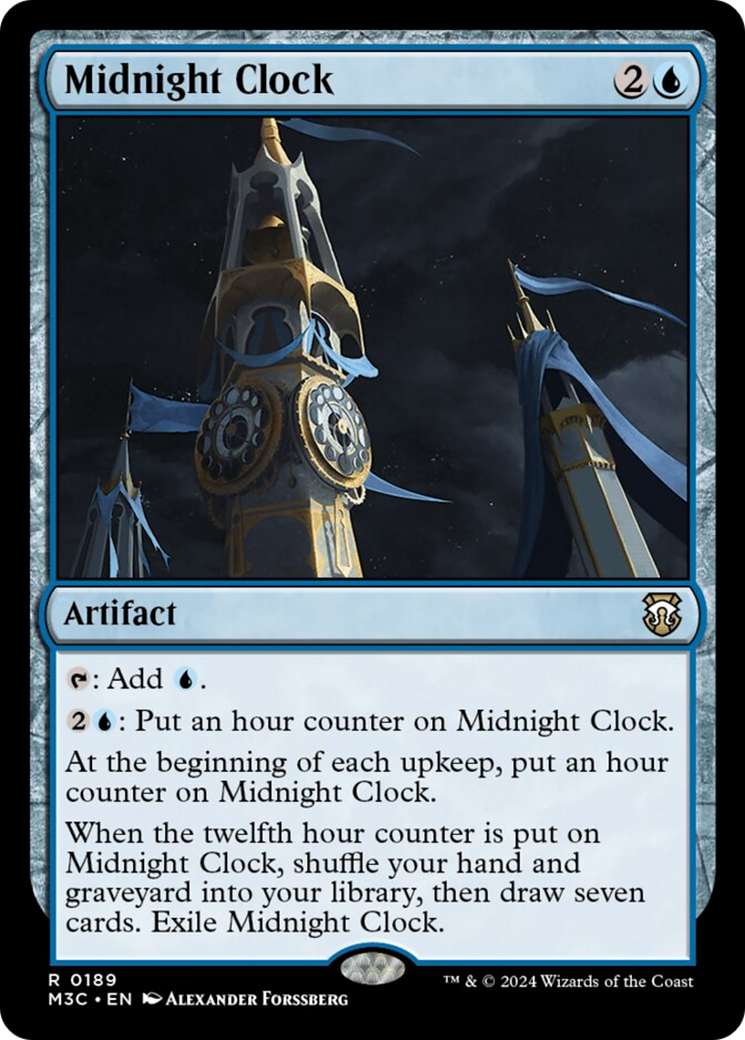 Midnight Clock (Ripple Foil) [Modern Horizons 3 Commander] | Exor Games Bridgewater