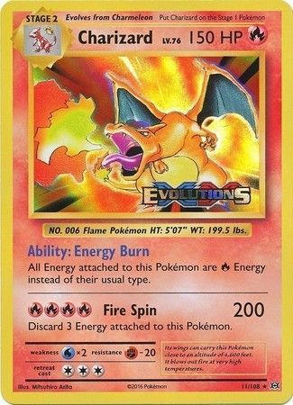 Charizard (11/108) (XY Evolutions Prerelease) [XY: Black Star Promos] | Exor Games Bridgewater