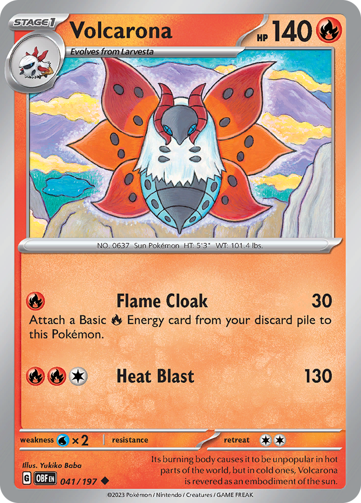 Volcarona (041/197) [Scarlet & Violet: Obsidian Flames] | Exor Games Bridgewater