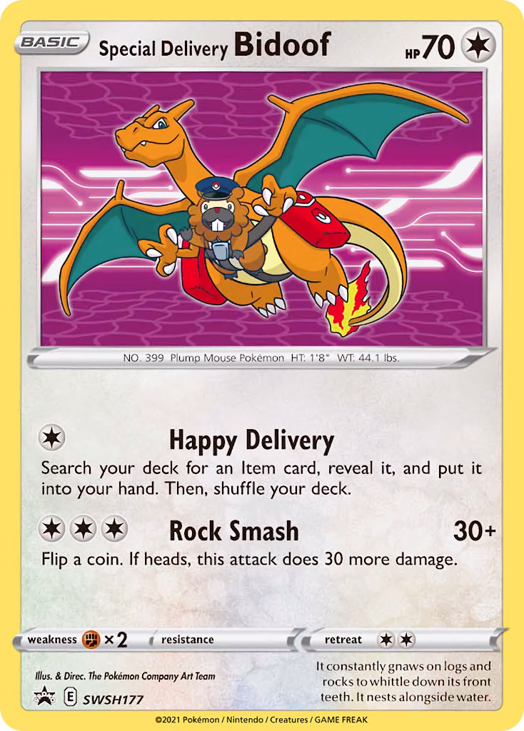 Special Delivery Bidoof (SWSH177) [Sword & Shield: Black Star Promos] | Exor Games Bridgewater