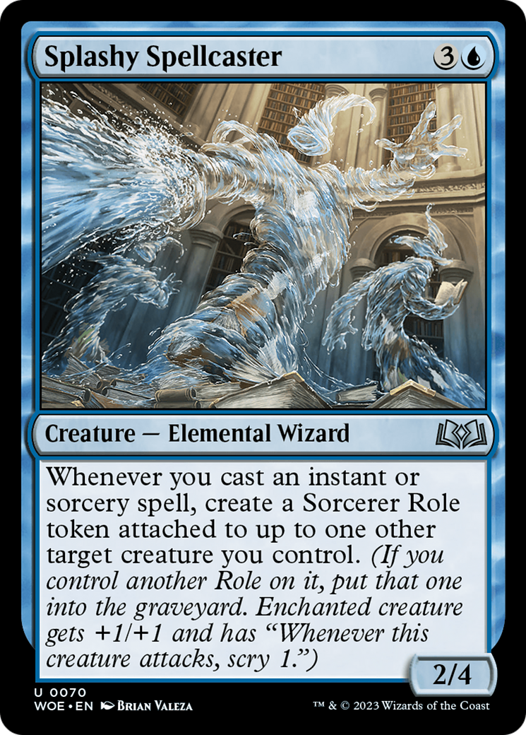 Splashy Spellcaster [Wilds of Eldraine] | Exor Games Bridgewater