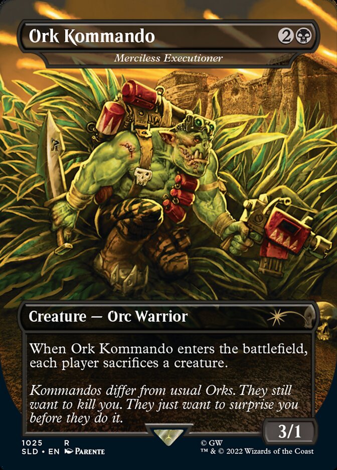 Ork Kommando - Merciless Executioner (Borderless) [Secret Lair Drop Series] | Exor Games Bridgewater