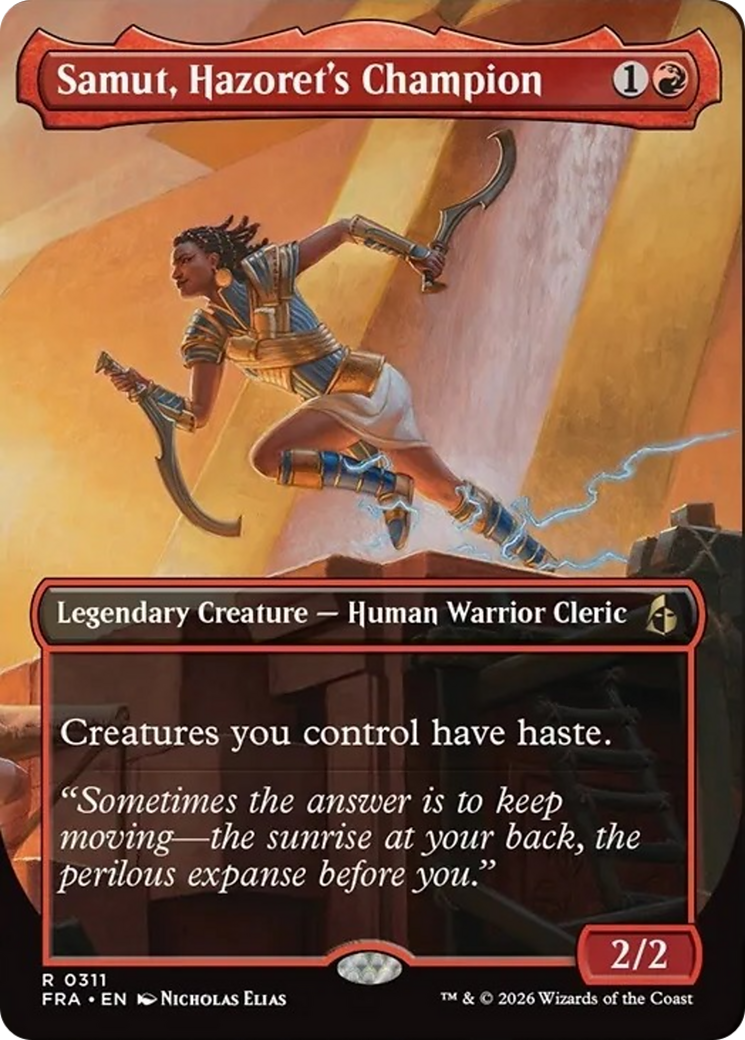 Samut, Hazoret's Champion (Borderless) [Reality Fracture] | Exor Games Bridgewater