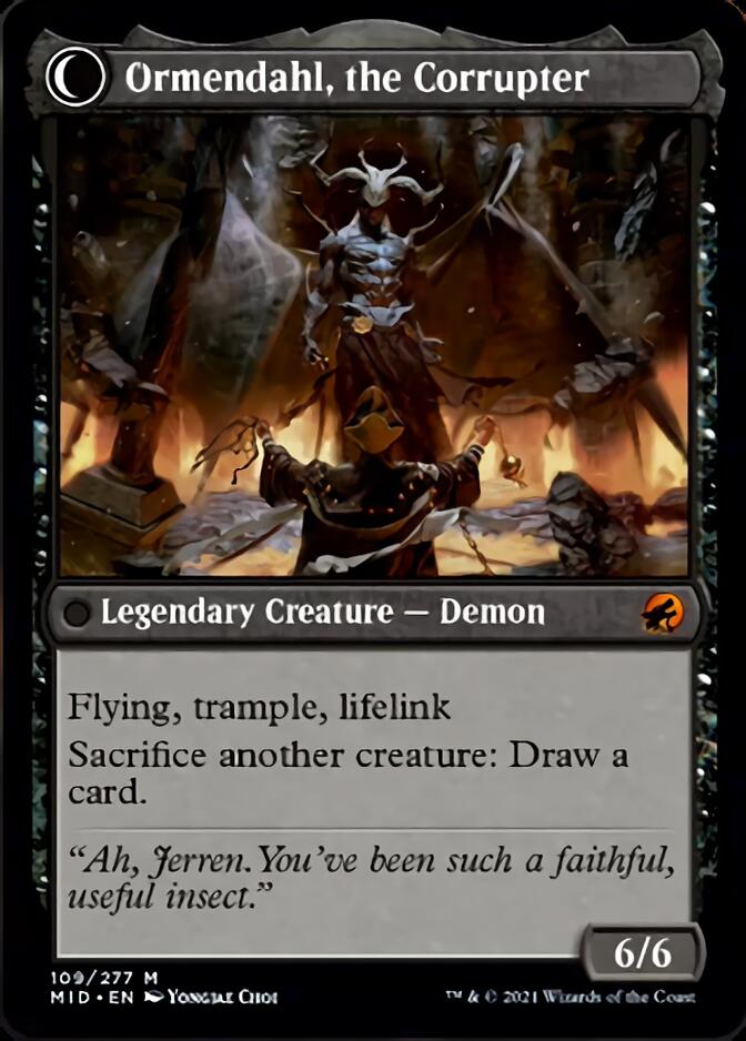 Jerren, Corrupted Bishop // Ormendahl, the Corrupted [Innistrad: Midnight Hunt] | Exor Games Bridgewater