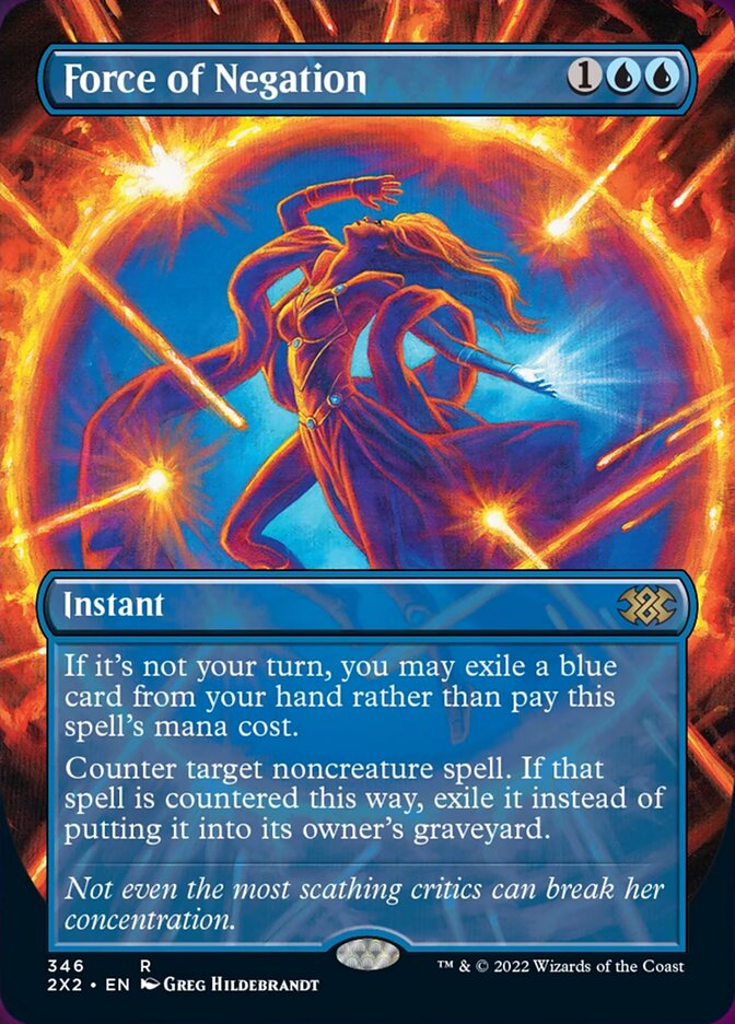 Force of Negation (Borderless Alternate Art) [Double Masters 2022] | Exor Games Bridgewater