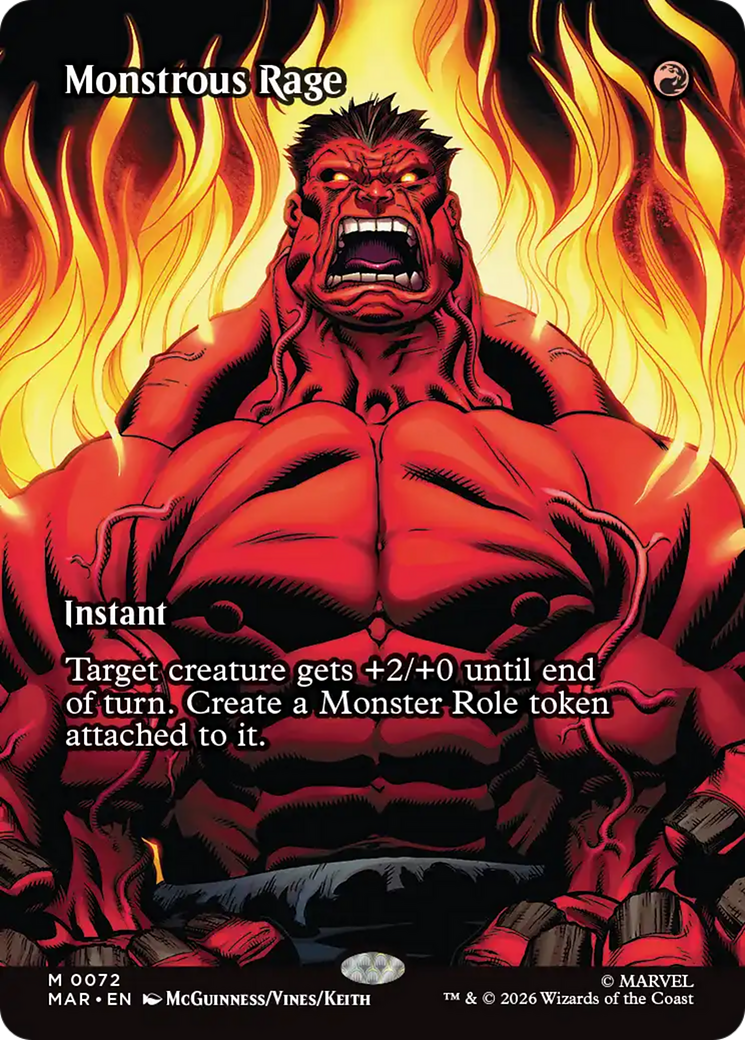 Monstrous Rage (Borderless) [Marvel Universe: Eternal-Legal] | Exor Games Bridgewater