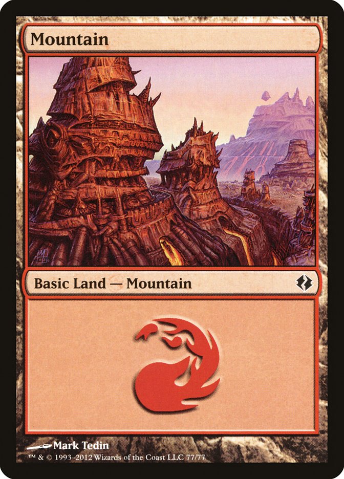 Mountain (77) [Duel Decks: Venser vs. Koth] | Exor Games Bridgewater