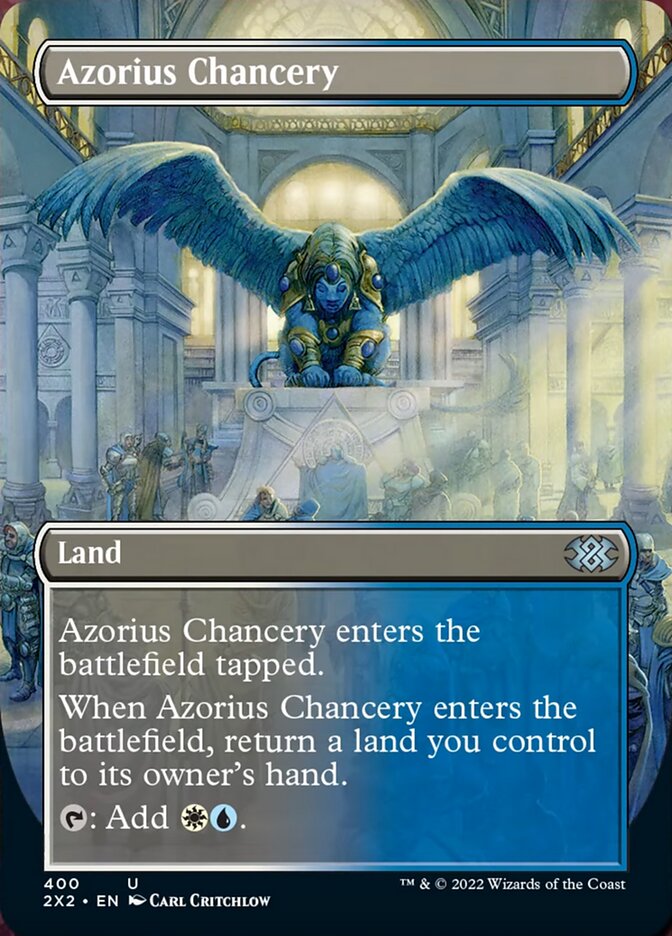 Azorius Chancery (Borderless Alternate Art) [Double Masters 2022] | Exor Games Bridgewater