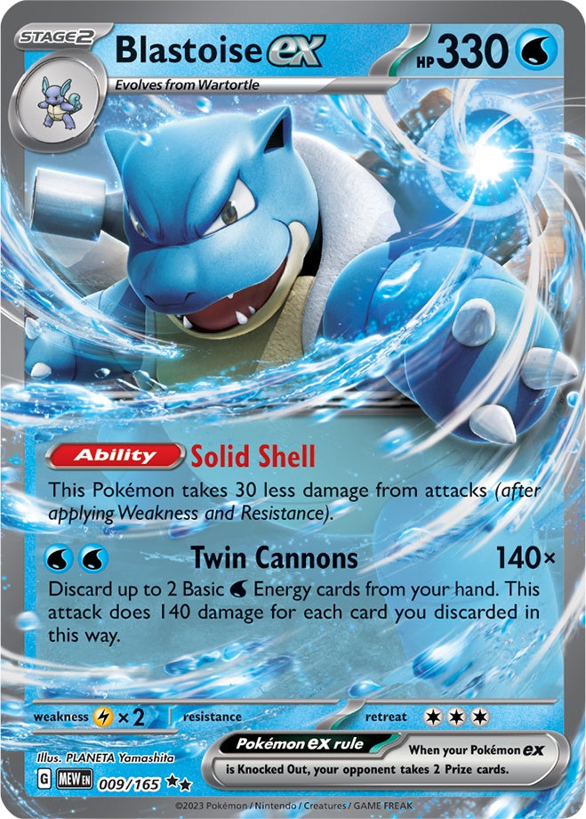 Blastoise ex (009/165) (Jumbo Card) [Scarlet & Violet: Obsidian Flames] | Exor Games Bridgewater
