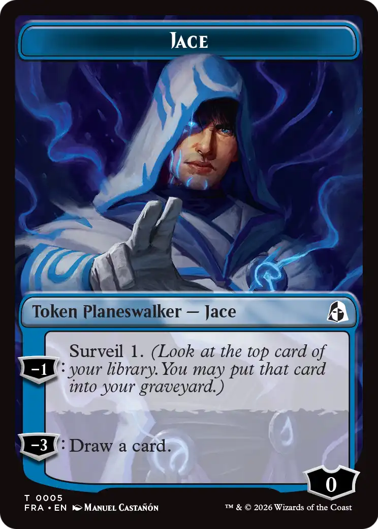 Cadet // Jace Double-Sided Token [Reality Fracture Tokens] | Exor Games Bridgewater