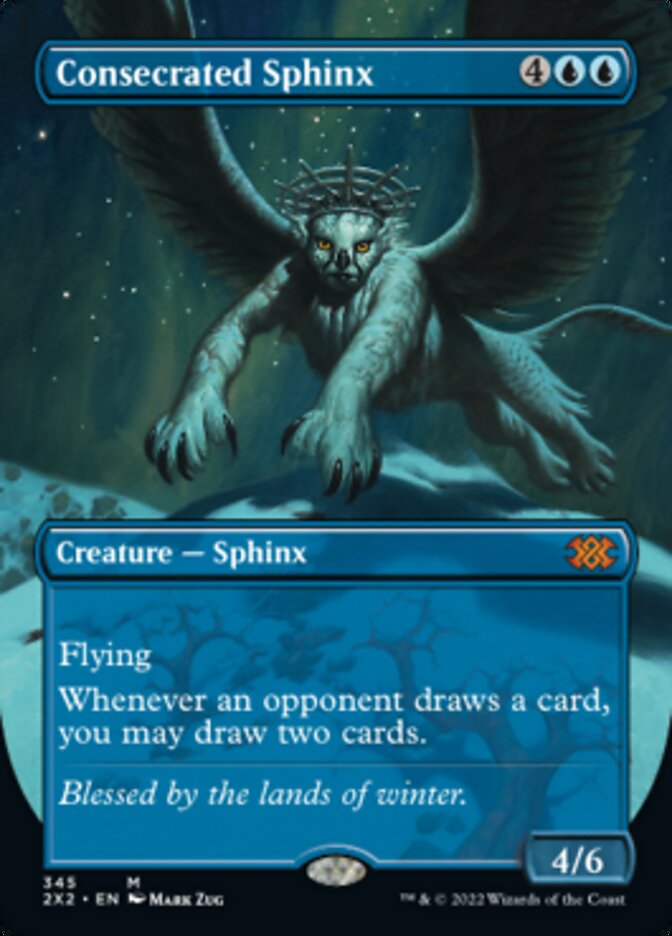 Consecrated Sphinx (Borderless Alternate Art) [Double Masters 2022] | Exor Games Bridgewater