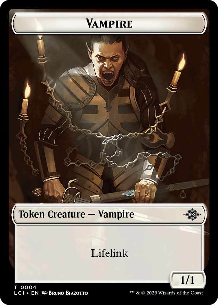 Vampire // Spirit Double-Sided Token [The Lost Caverns of Ixalan Tokens] | Exor Games Bridgewater