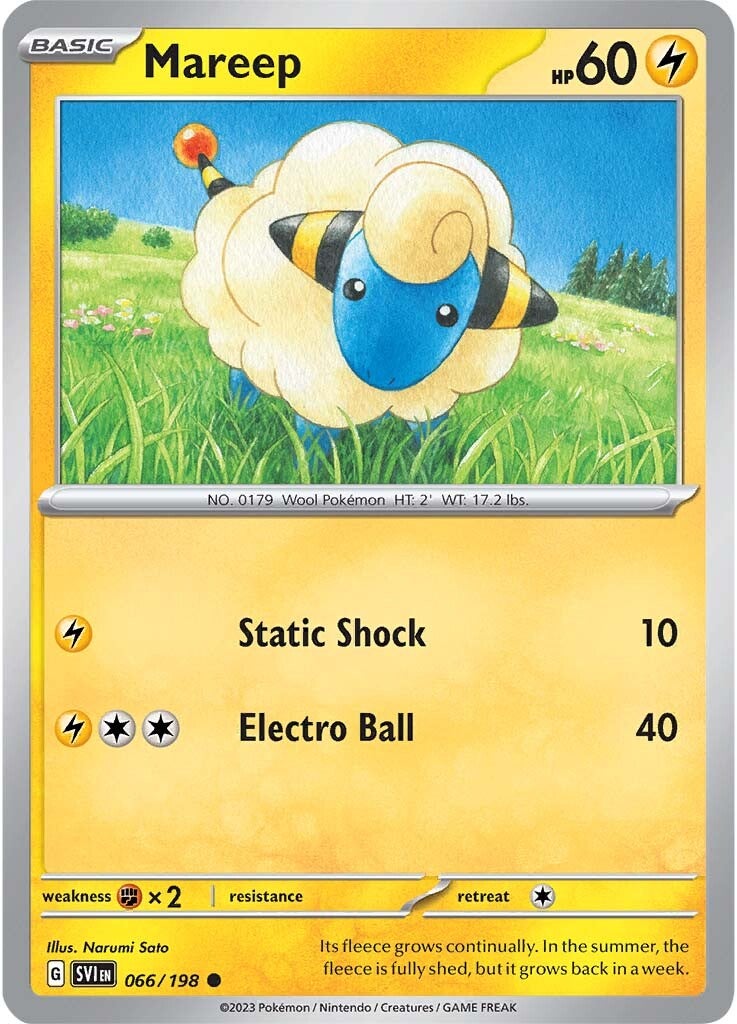 Mareep (066/198) [Scarlet & Violet: Base Set] | Exor Games Bridgewater