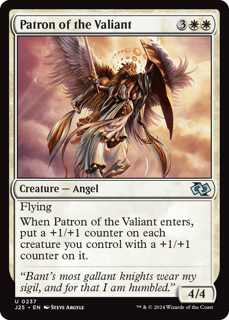 Patron of the Valiant [Foundations Jumpstart] | Exor Games Bridgewater