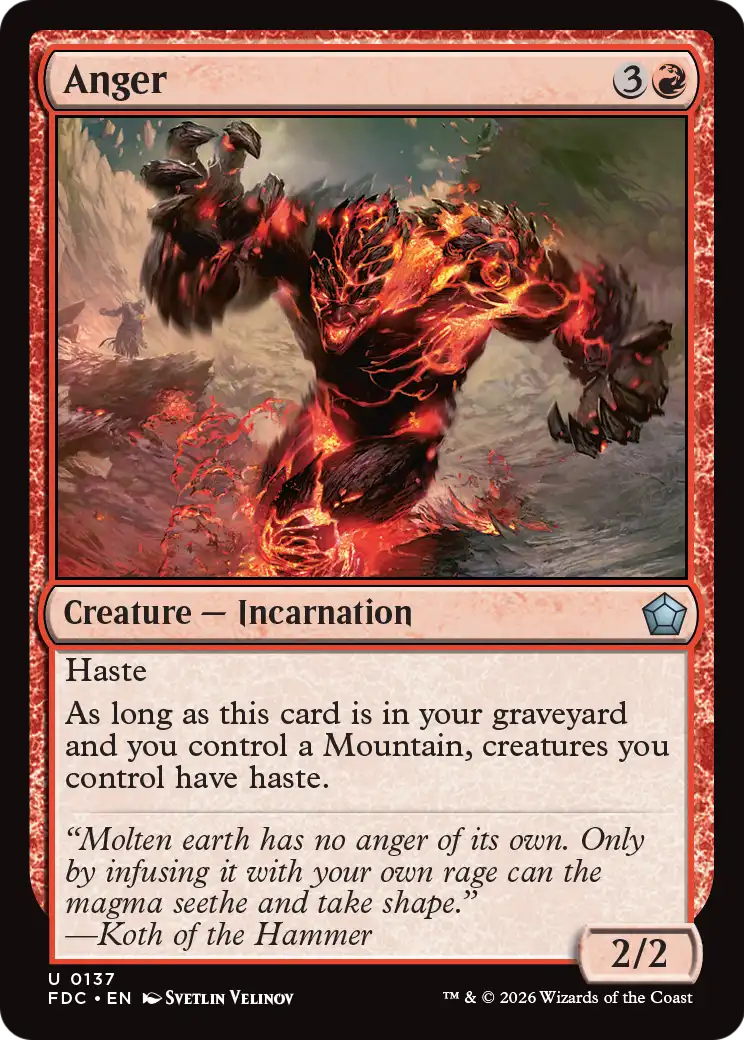Anger [Foundations Commander] | Exor Games Bridgewater