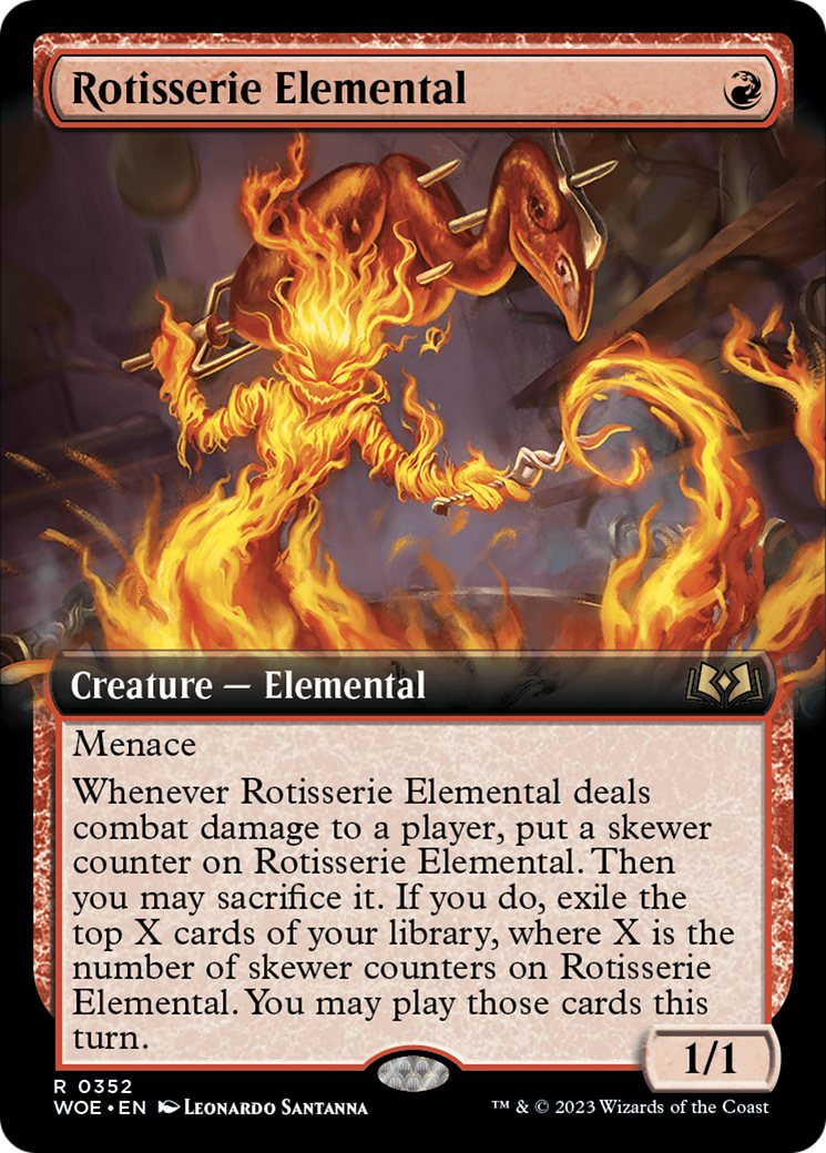 Rotisserie Elemental (Extended Art) [Wilds of Eldraine] | Exor Games Bridgewater
