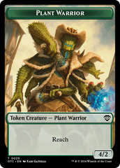 Plant Warrior // Plant Double-Sided Token [Outlaws of Thunder Junction Commander Tokens] | Exor Games Bridgewater