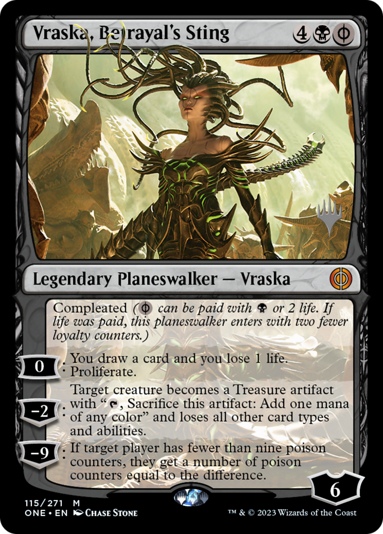 Vraska, Betrayal's Sting (Promo Pack) [Phyrexia: All Will Be One Promos] | Exor Games Bridgewater