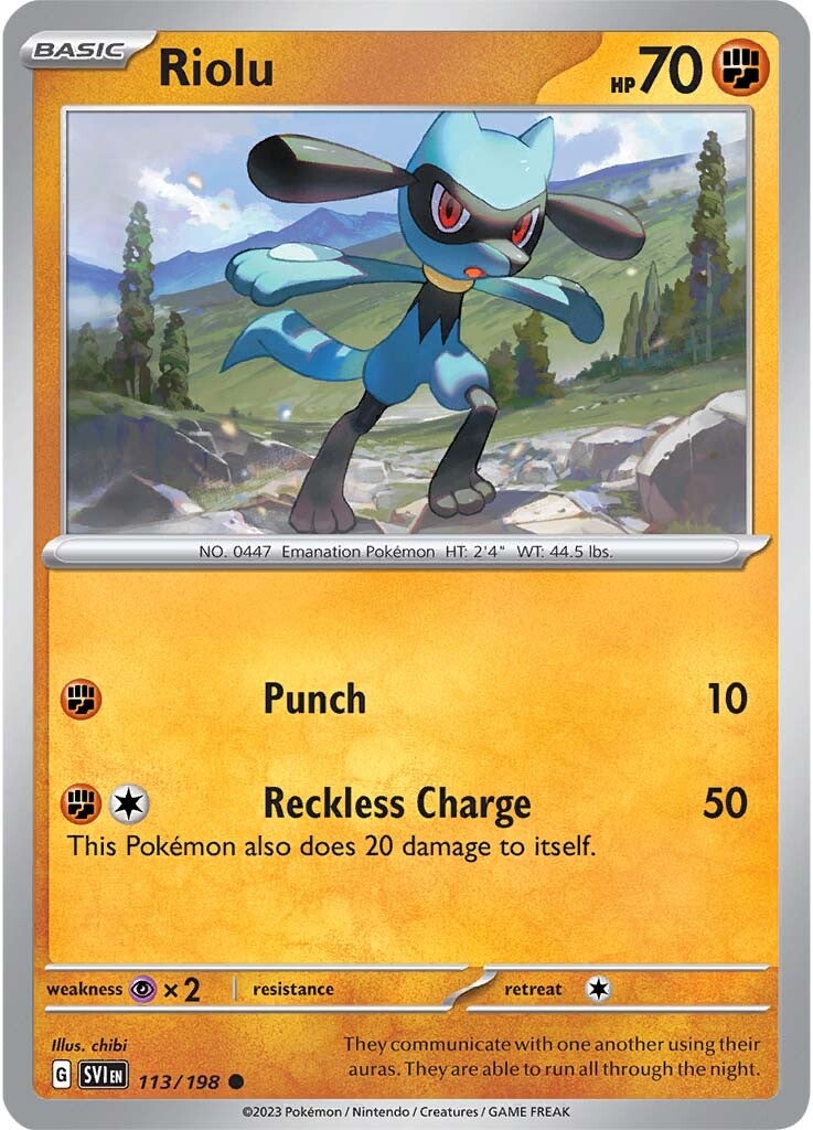 Riolu (113/198) [Scarlet & Violet: Base Set] | Exor Games Bridgewater