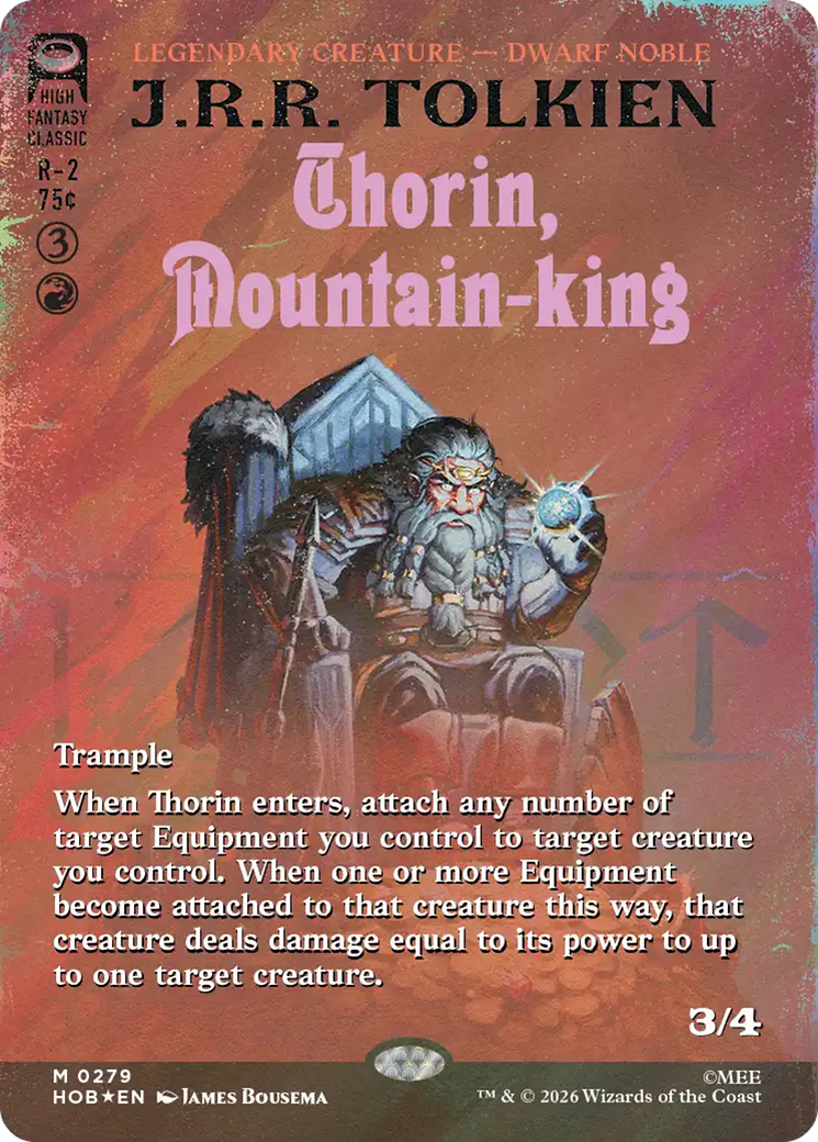 Thorin, Mountain-king (Borderless) (Surge Foil) [The Hobbit] | Exor Games Bridgewater