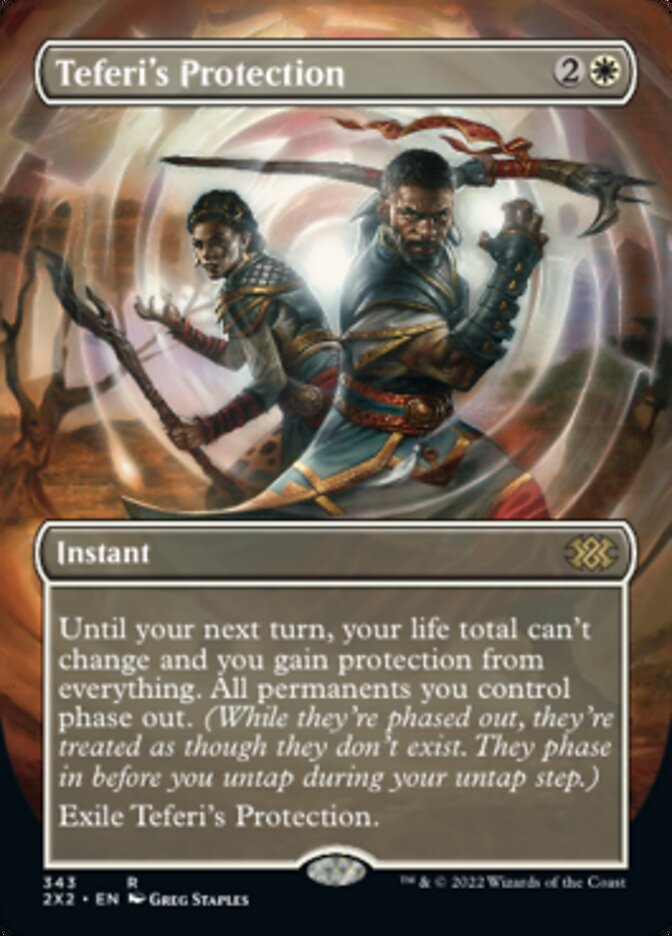 Teferi's Protection (Borderless Alternate Art) [Double Masters 2022] | Exor Games Bridgewater