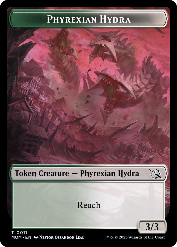 Monk // Phyrexian Hydra (11) Double-Sided Token [March of the Machine Tokens] | Exor Games Bridgewater