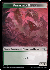Warrior // Phyrexian Hydra (11) Double-Sided Token [March of the Machine Tokens] | Exor Games Bridgewater