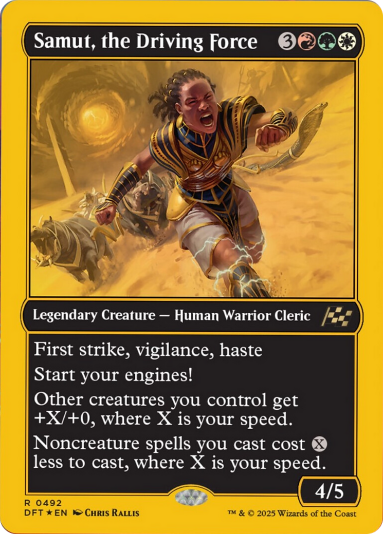 Samut, the Driving Force (First-Place Foil) [Aetherdrift] | Exor Games Bridgewater